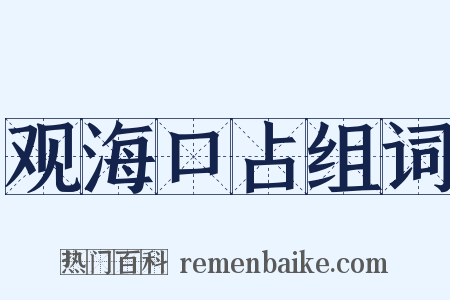 观海口占组词是什么意思的图片